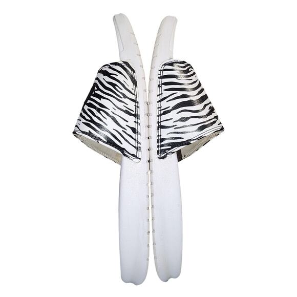 NIKE WOMENS BENASSI JDI FLIP FLOP SANDAL WHITE BLACK SIZE 8 - Picture 3 of 7